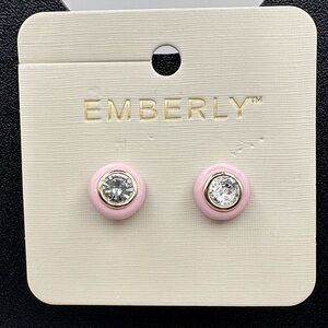 NWT Pink and Silver Stud Earrings